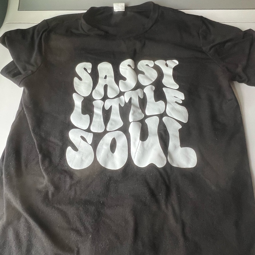 Girls size medium sassy little soul t-shirt. Soft and cute.